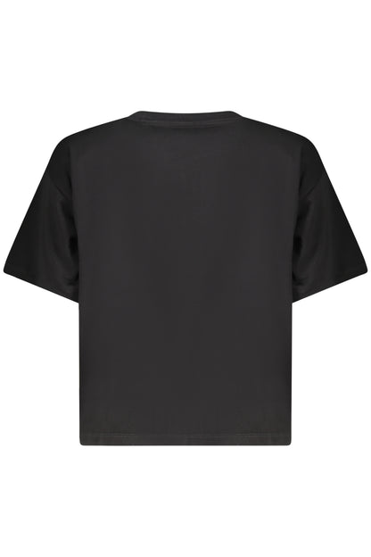GUESS JEANS T-SHIRT MANICHE CORTE DONNA NERO