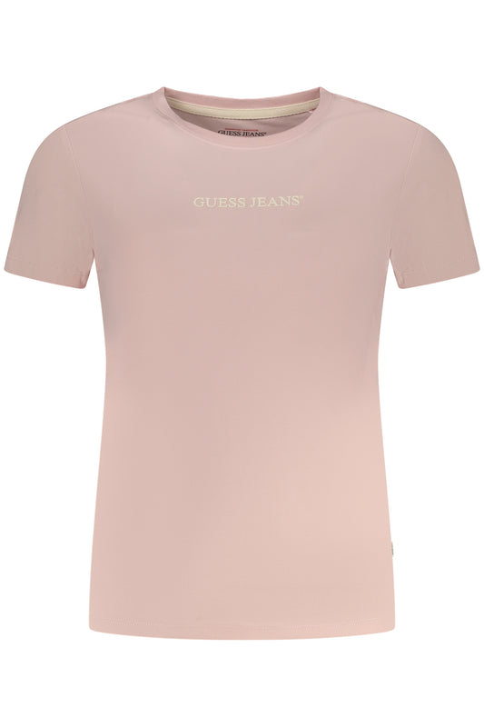 GUESS JEANS T-SHIRT MANICHE CORTE DONNA ROSA