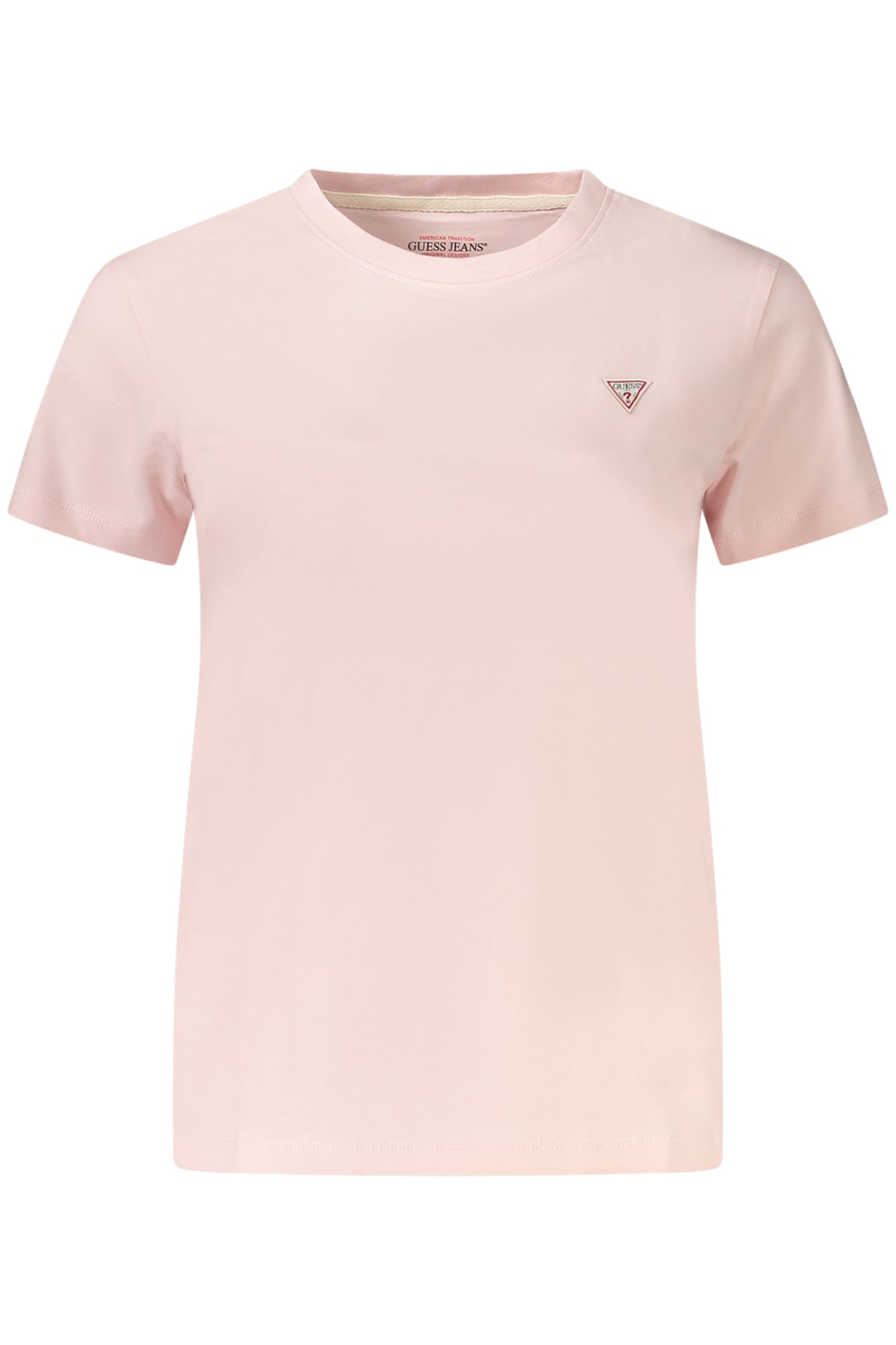 GUESS JEANS T-SHIRT MANICHE CORTE DONNA ROSA