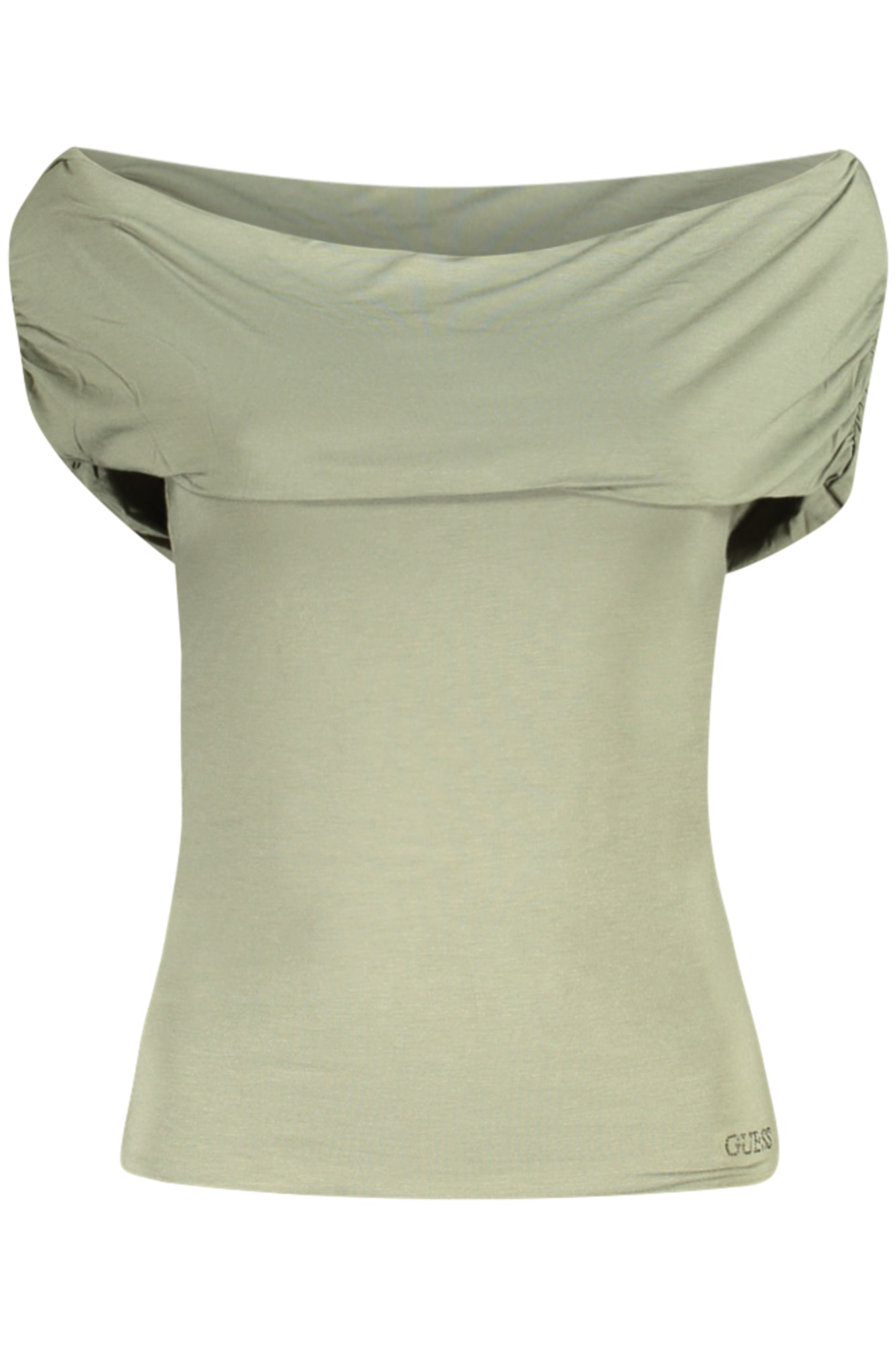 GUESS JEANS T-SHIRT MANICHE CORTE DONNA VERDE