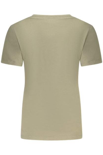 GUESS JEANS T-SHIRT MANICHE CORTE DONNA VERDE
