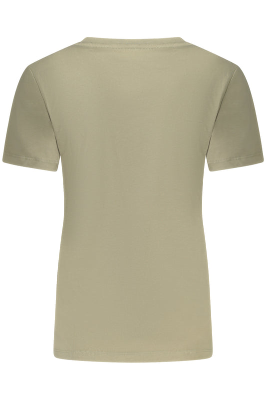 GUESS JEANS T-SHIRT MANICHE CORTE DONNA VERDE