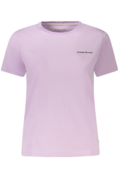GUESS JEANS T-SHIRT MANICHE CORTE DONNA VIOLA