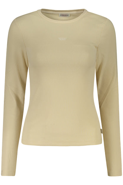 GUESS JEANS T-SHIRT MANICHE LUNGHE DONNA BEIGE