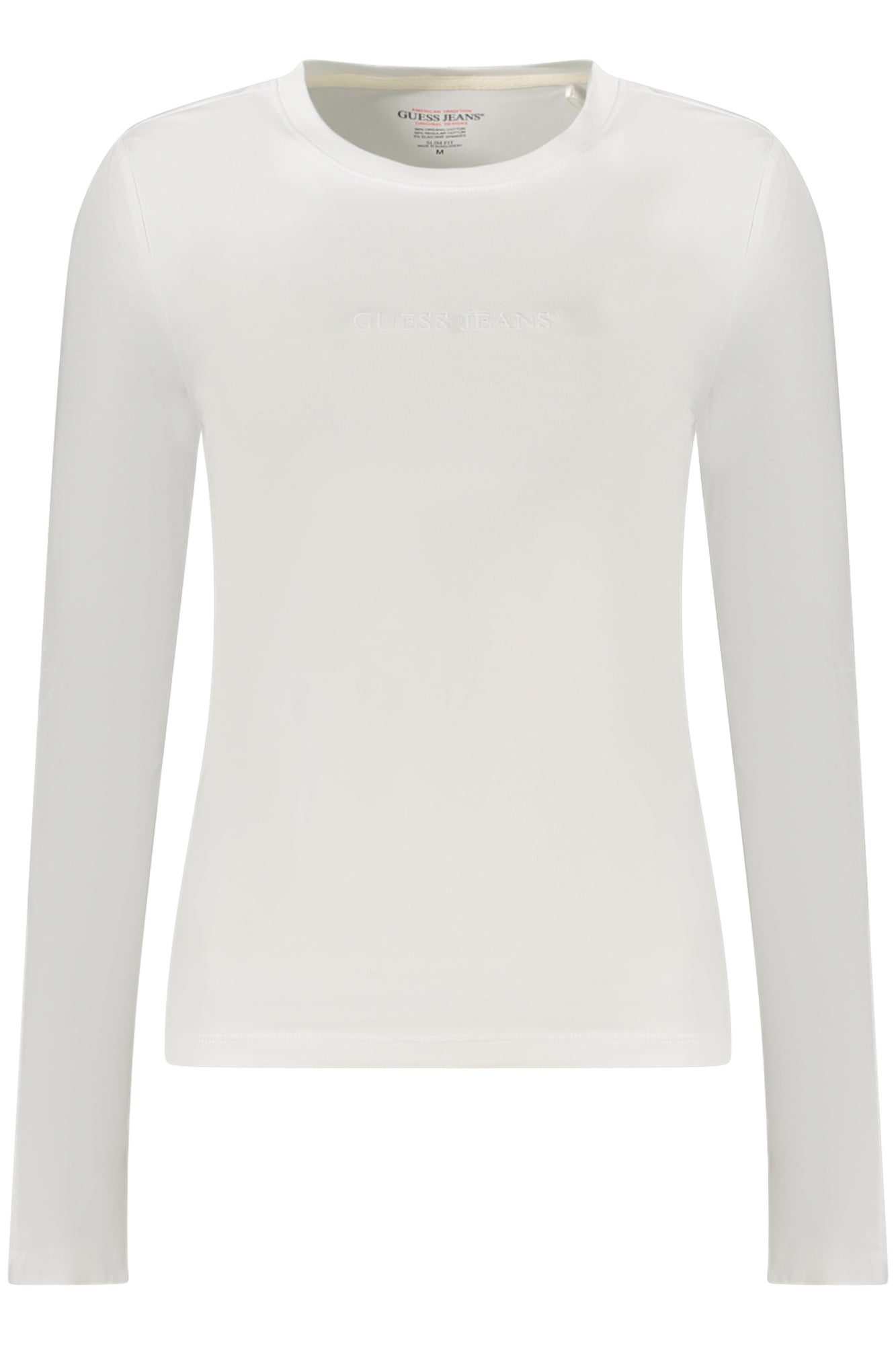 GUESS JEANS T-SHIRT MANICHE LUNGHE DONNA BIANCO