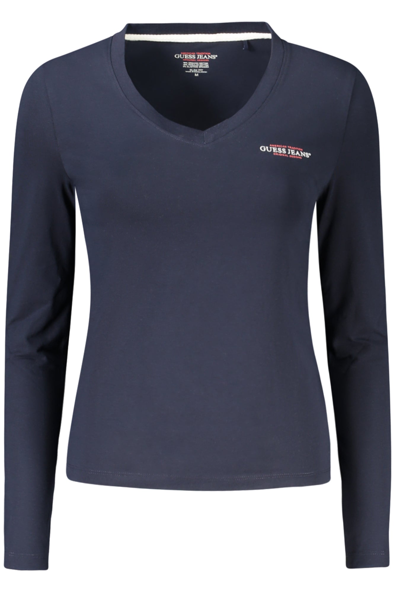 GUESS JEANS T-SHIRT MANICHE LUNGHE DONNA BLU
