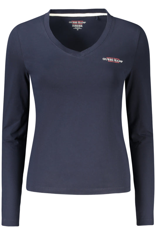 GUESS JEANS T-SHIRT MANICHE LUNGHE DONNA BLU