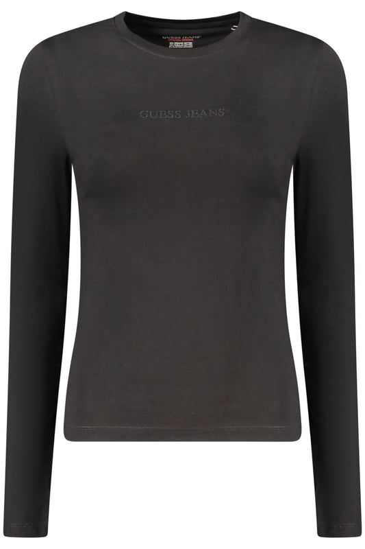 GUESS JEANS T-SHIRT MANICHE LUNGHE DONNA NERO