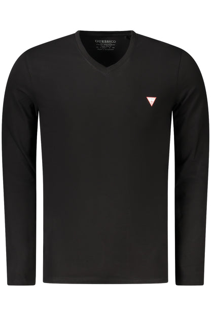 GUESS JEANS T-SHIRT MANICHE LUNGHE UOMO NERO