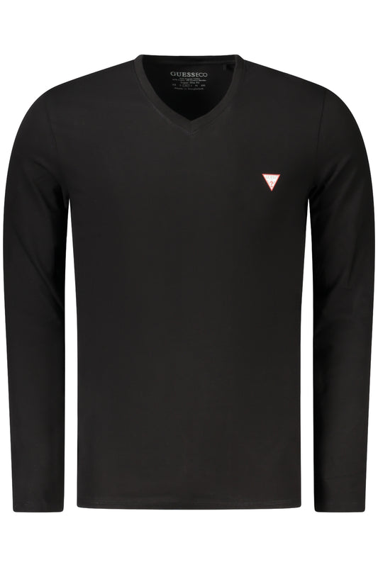 GUESS JEANS T-SHIRT MANICHE LUNGHE UOMO NERO