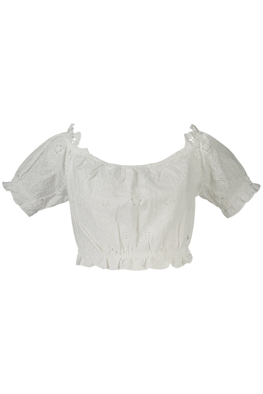 GUESS JEANS TOP DONNA BIANCO