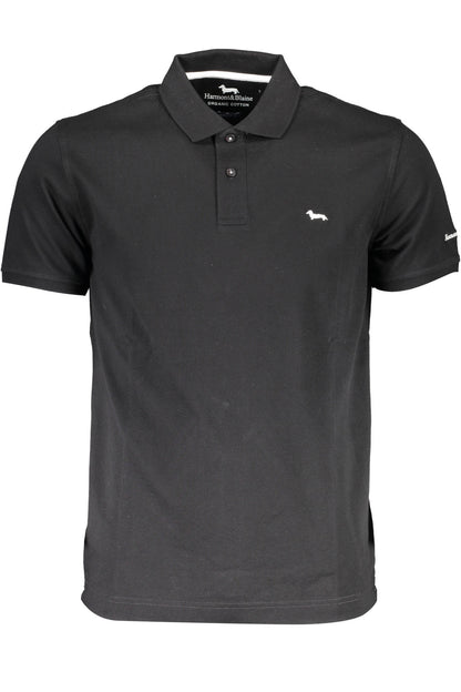 HARMONT & BLAINE POLO MANICHE CORTE UOMO NERO