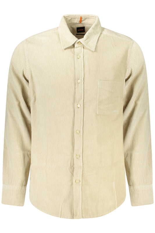 HUGO BOSS CAMICIA MANICHE LUNGHE UOMO BEIGE