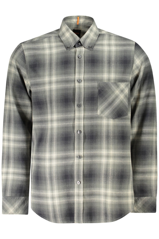 HUGO BOSS CAMICIA MANICHE LUNGHE UOMO VERDE