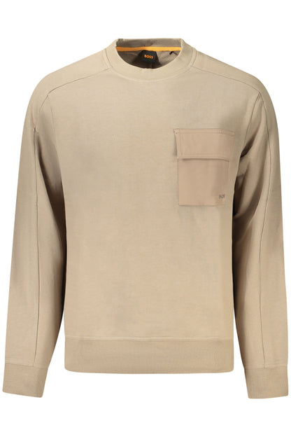 HUGO BOSS FELPA SENZA ZIP UOMO BEIGE