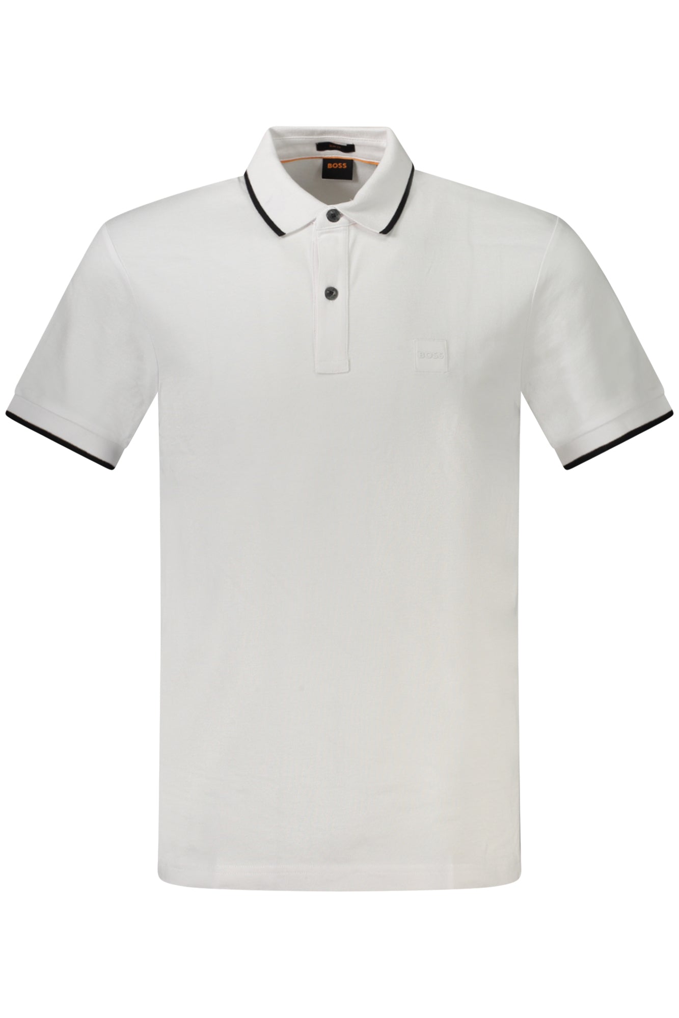HUGO BOSS POLO MANICHE CORTE UOMO BIANCO