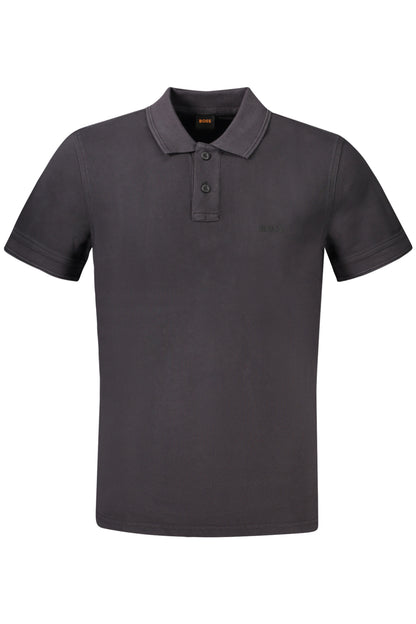 HUGO BOSS POLO MANICHE CORTE UOMO NERO