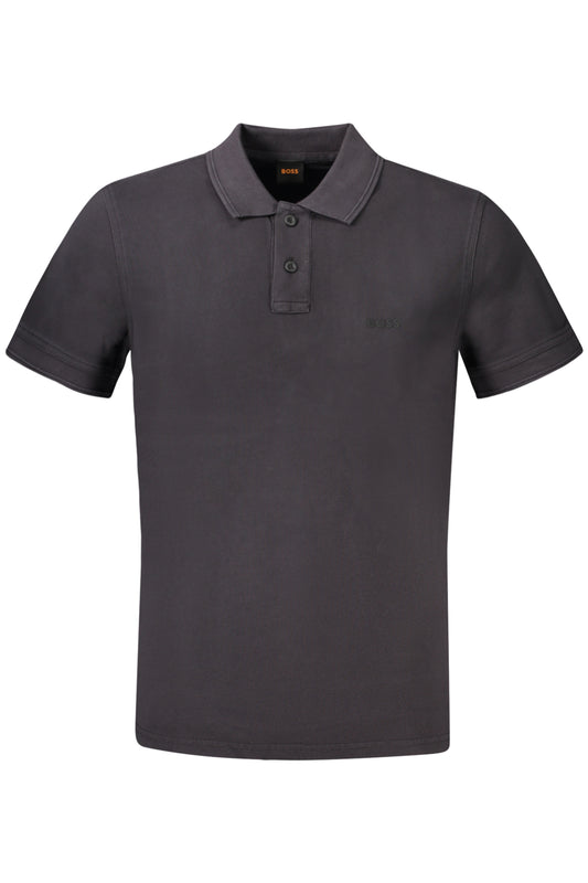 HUGO BOSS POLO MANICHE CORTE UOMO NERO