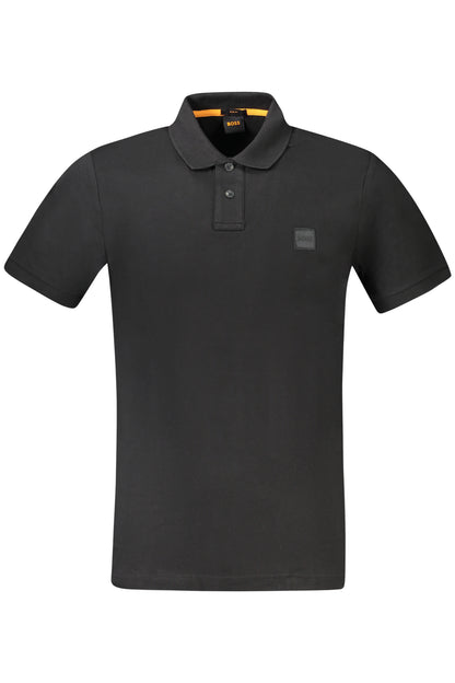 HUGO BOSS POLO MANICHE CORTE UOMO NERO