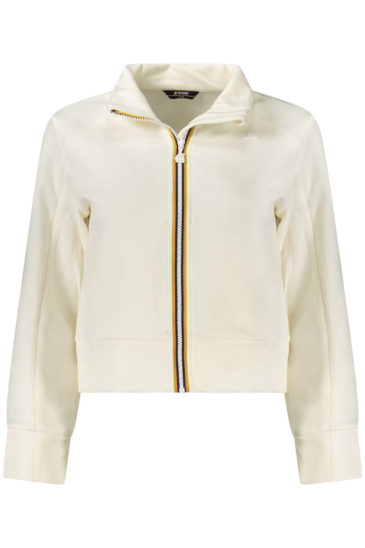K-WAY FELPA CON ZIP DONNA BIANCO