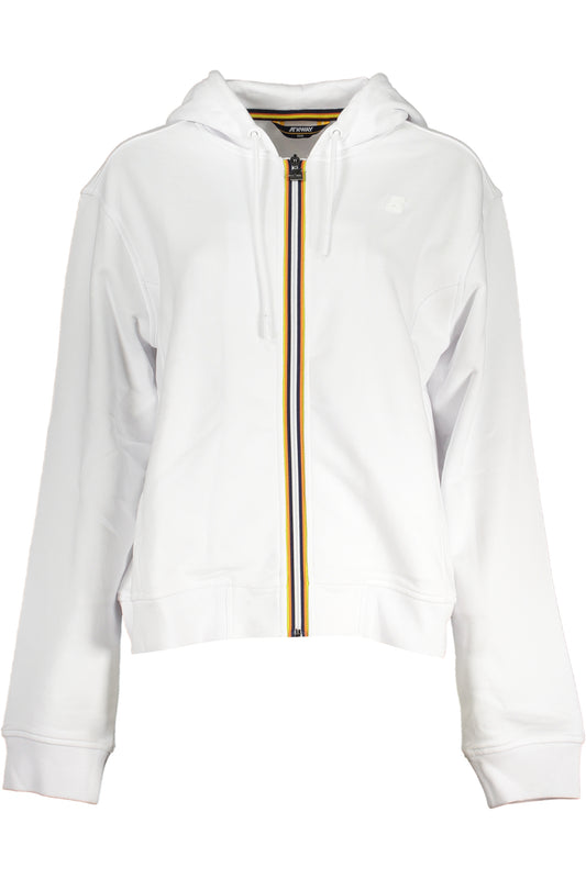 K-WAY FELPA CON ZIP DONNA BIANCO