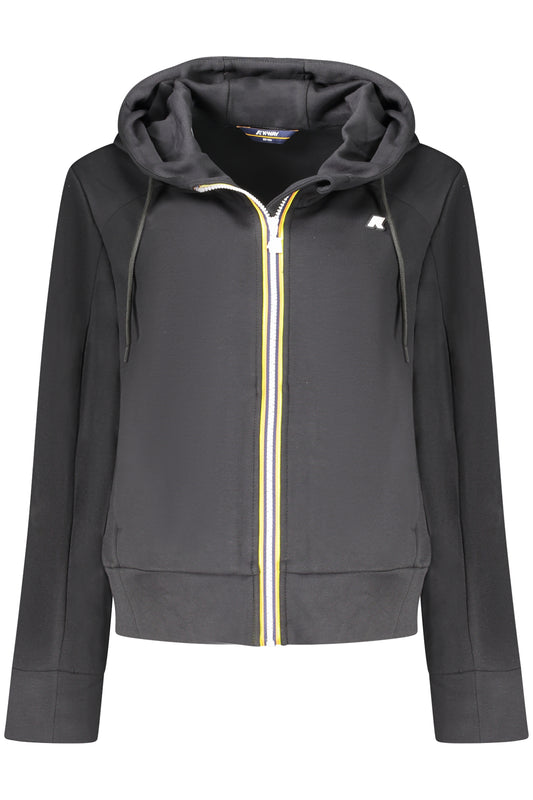 K-WAY FELPA CON ZIP DONNA NERO