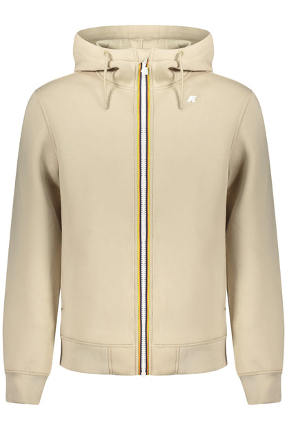 K-WAY FELPA CON ZIP UOMO BEIGE