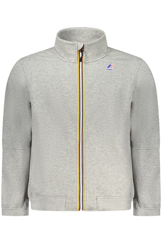 K-WAY FELPA CON ZIP UOMO GRIGIO