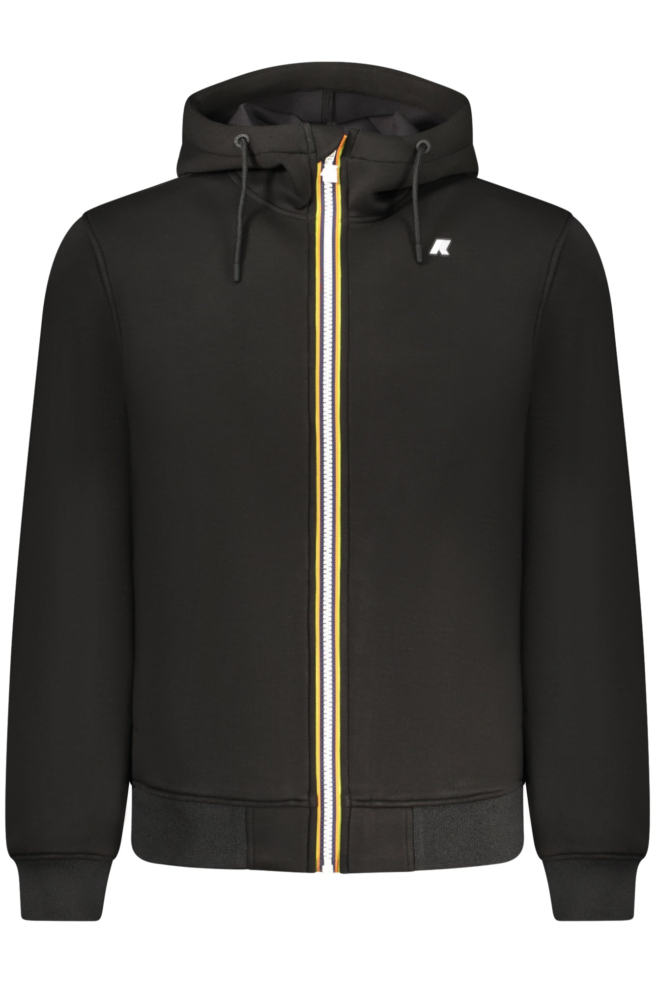 K-WAY FELPA CON ZIP UOMO NERO