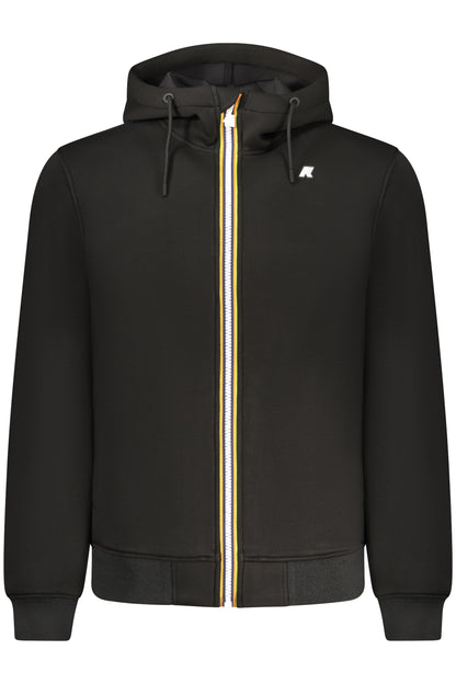K-WAY FELPA CON ZIP UOMO NERO