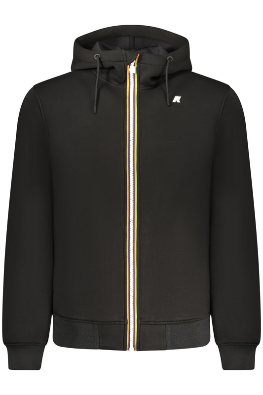 K-WAY FELPA CON ZIP UOMO NERO