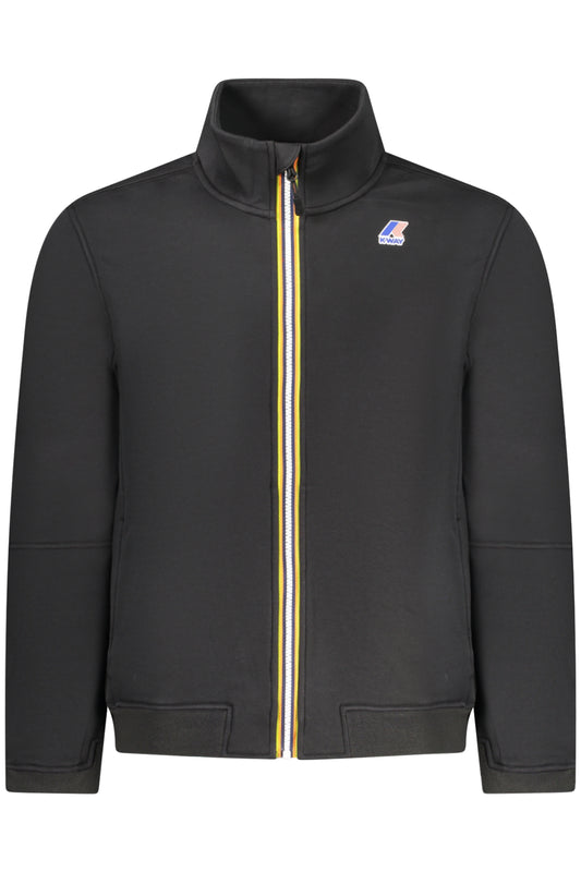 K-WAY FELPA CON ZIP UOMO NERO