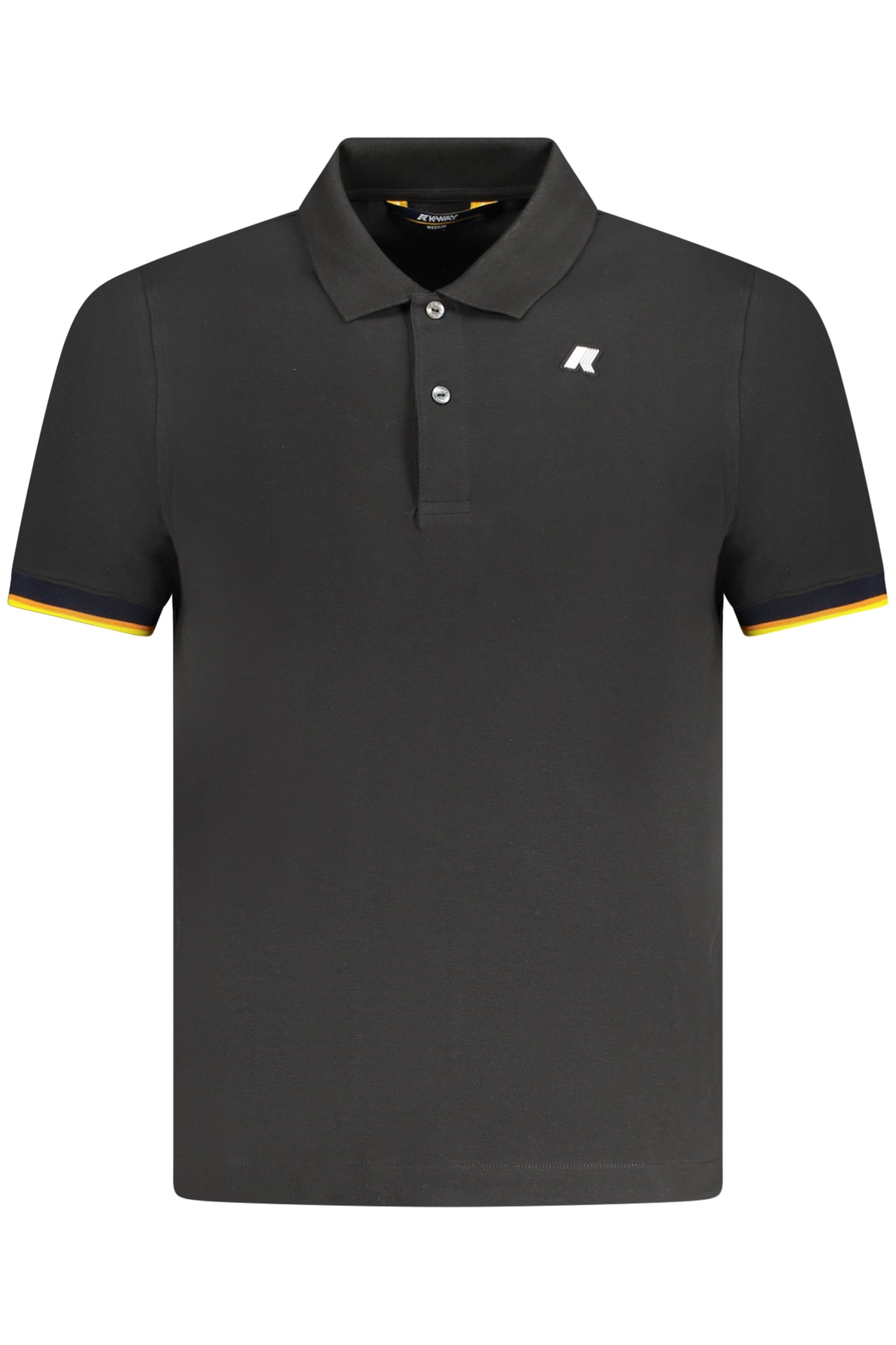 K-WAY POLO MANICHE CORTE UOMO NERO