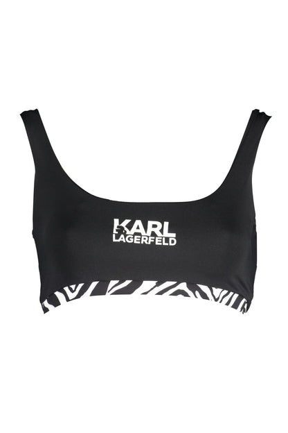 KARL LAGERFELD BEACHWEAR COSTUME PARTE SOPRA DONNA NERO
