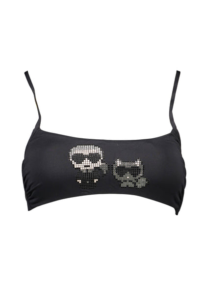 KARL LAGERFELD BEACHWEAR COSTUME PARTE SOPRA DONNA NERO