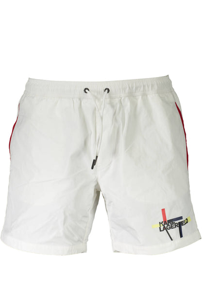 KARL LAGERFELD BEACHWEAR COSTUME PARTE SOTTO UOMO BIANCO
