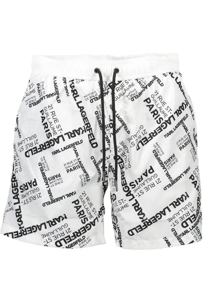 KARL LAGERFELD BEACHWEAR COSTUME PARTE SOTTO UOMO BIANCO