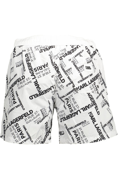 KARL LAGERFELD BEACHWEAR COSTUME PARTE SOTTO UOMO BIANCO