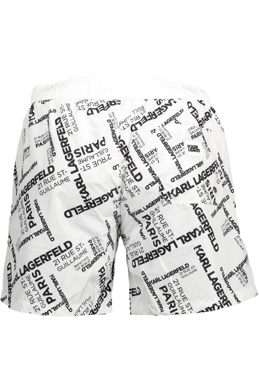 KARL LAGERFELD BEACHWEAR COSTUME PARTE SOTTO UOMO BIANCO