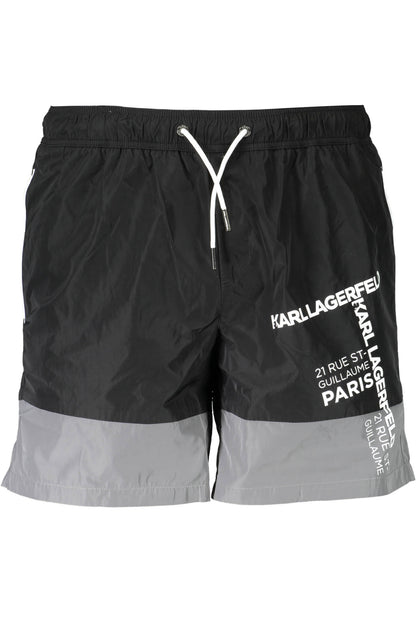 KARL LAGERFELD BEACHWEAR COSTUME PARTE SOTTO UOMO NERO
