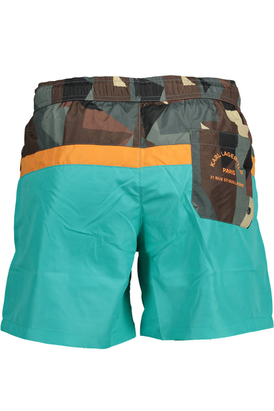 KARL LAGERFELD BEACHWEAR COSTUME PARTE SOTTO UOMO VERDE