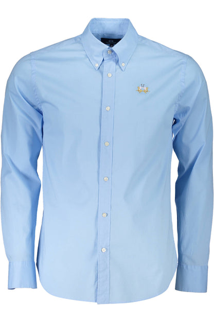 LA MARTINA CAMICIA MANICHE LUNGHE UOMO AZZURRO