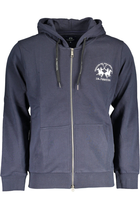 LA MARTINA FELPA CON ZIP UOMO BLU