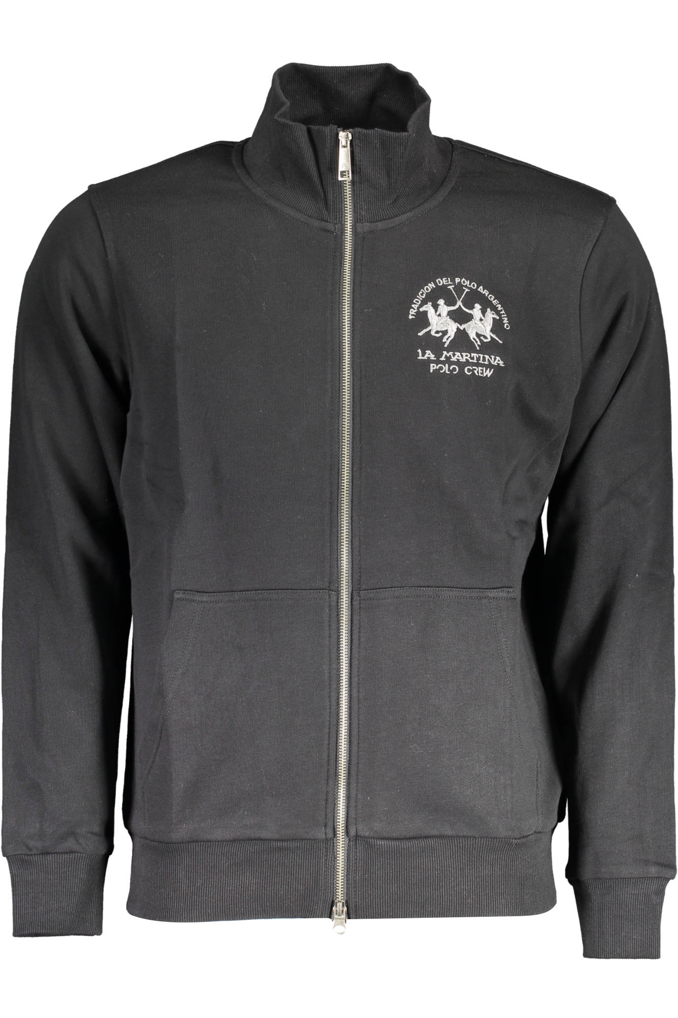 LA MARTINA FELPA CON ZIP UOMO NERO