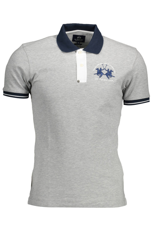 LA MARTINA POLO MANICHE CORTE UOMO GRIGIO