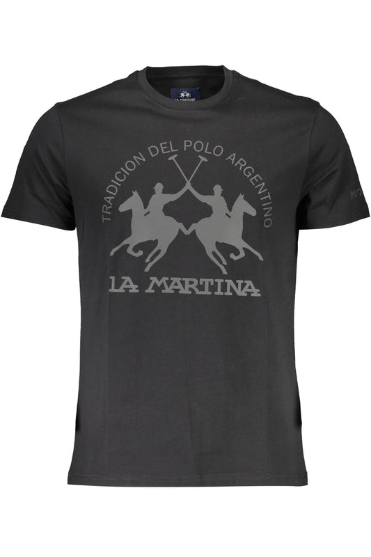 LA MARTINA T-SHIRT MANICHE CORTE UOMO NERO