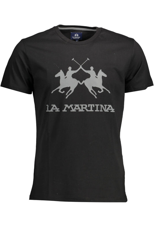 LA MARTINA T-SHIRT MANICHE CORTE UOMO NERO