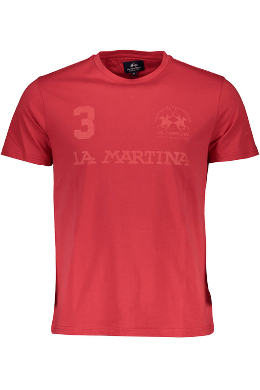 LA MARTINA T-SHIRT MANICHE CORTE UOMO ROSSO