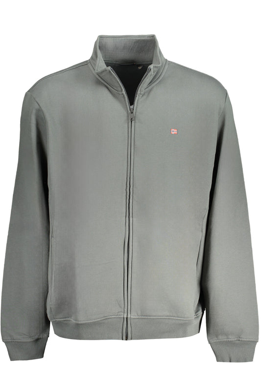 NAPAPIJRI FELPA CON ZIP UOMO VERDE
