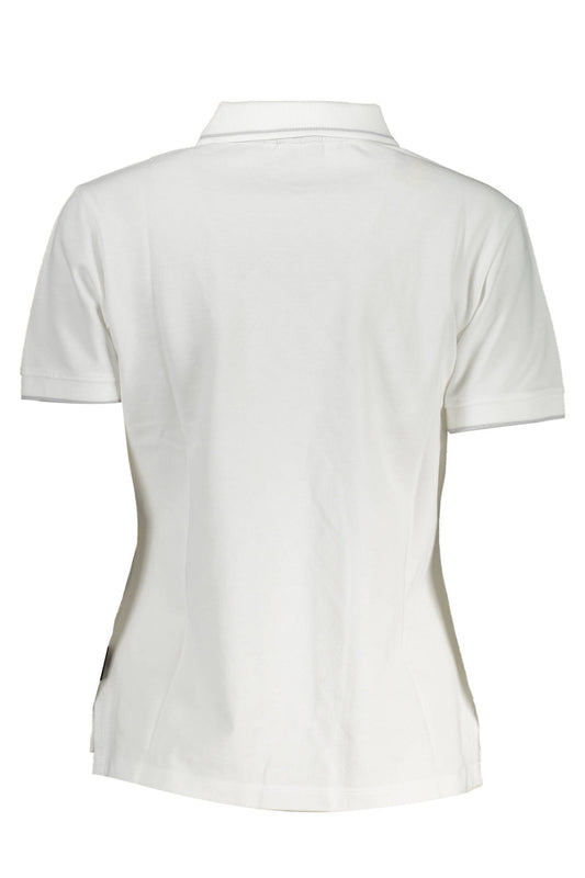 NAPAPIJRI POLO MANICHE CORTE DONNA BIANCO